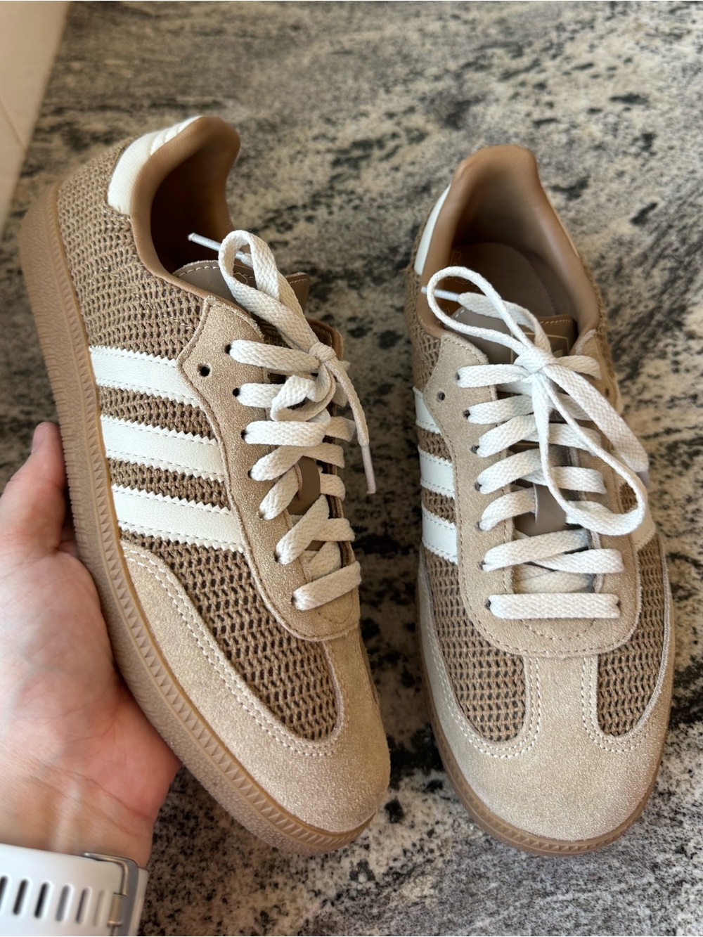 adidas Samba OG "Cardboard" woven neutral light brown 6 M/7.5 W EUC